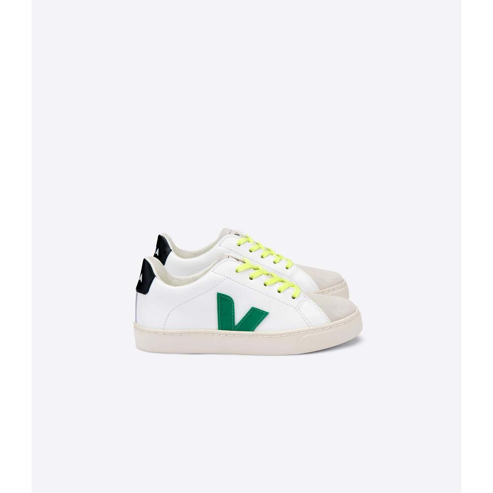 Αθλητικά Παπούτσια παιδικα Veja ESPLAR LEATHER White/Green/Black | GR 820NWY